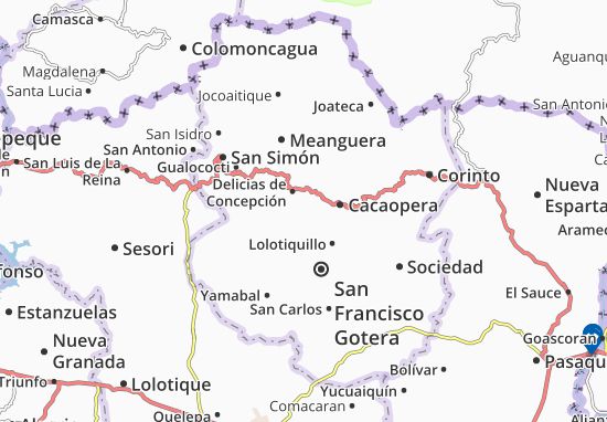 Kaart Plattegrond Yoloaiquín
