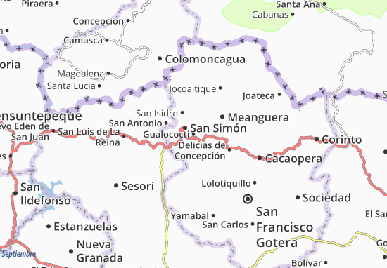 Mapa Gualococti