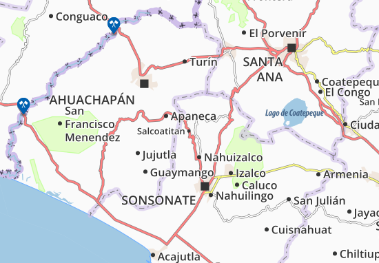 Karte Stadtplan Salcoatitan