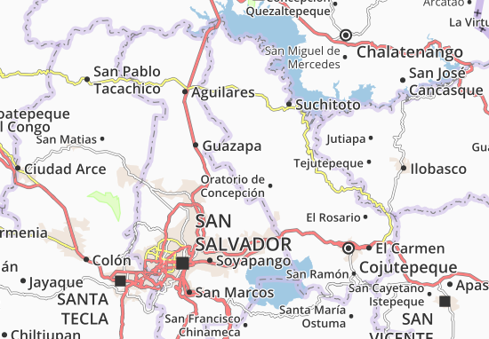 Kaart Plattegrond San José Guayabal