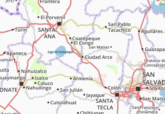 Ciudad Arce Map