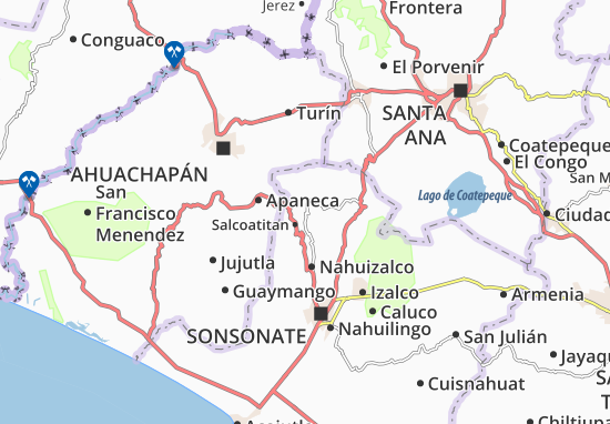 Karte Stadtplan Juayua