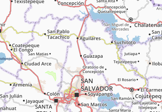 Kaart Plattegrond Guazapa