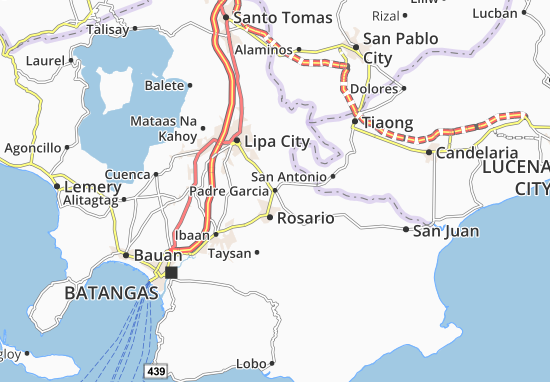 Karte Stadtplan Padre Garcia