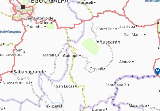 Karte Stadtplan Guinope