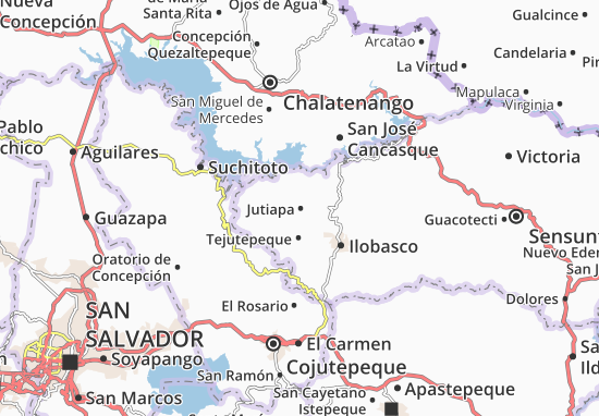 Karte Stadtplan Jutiapa