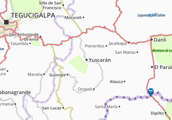 Kaart Plattegrond Yuscarán