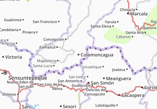 Kaart Plattegrond Colomoncagua