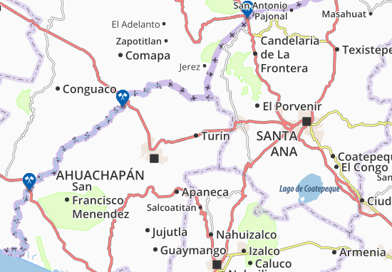 Karte Stadtplan Turín