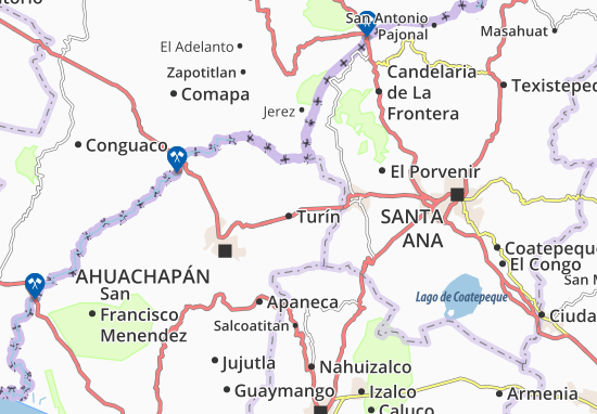 Karte Stadtplan Atiquizaya