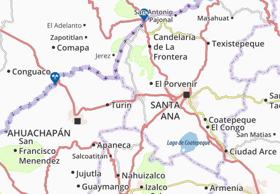 Karte Stadtplan Chalchuapa