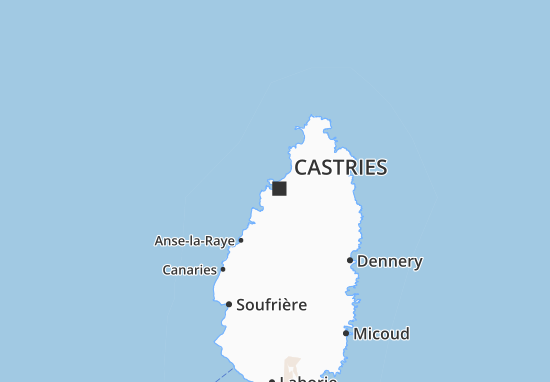 Karte Stadtplan Castries