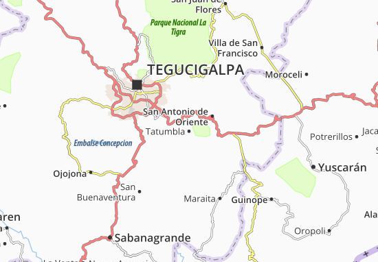 Mapa Tatumbla