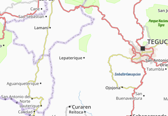 Kaart Plattegrond Lepaterique