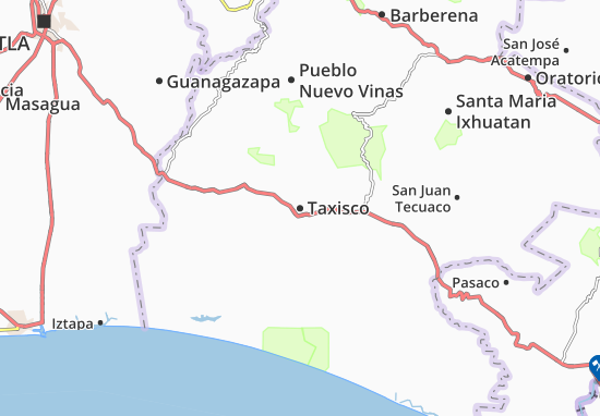 Karte Stadtplan Taxisco