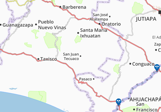 Kaart Plattegrond San Juan Tecuaco