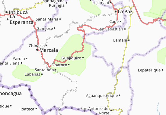 Guajiquiro Map
