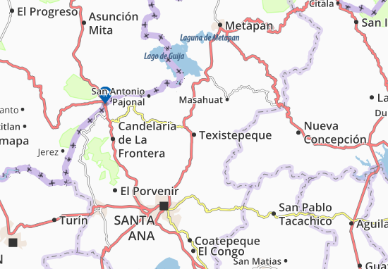 Karte Stadtplan Texistepeque