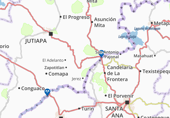 Karte Stadtplan Atescatempa