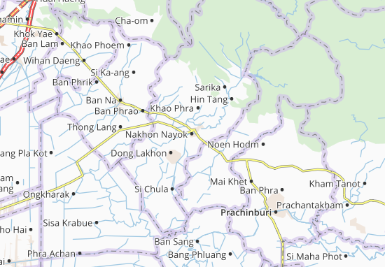 Karte Stadtplan Nakhon Nayok