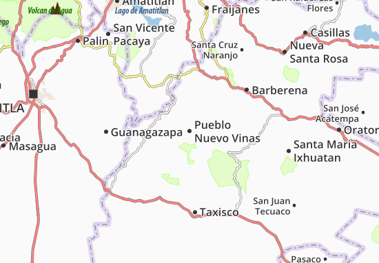 Kaart Plattegrond Pueblo Nuevo Vinas