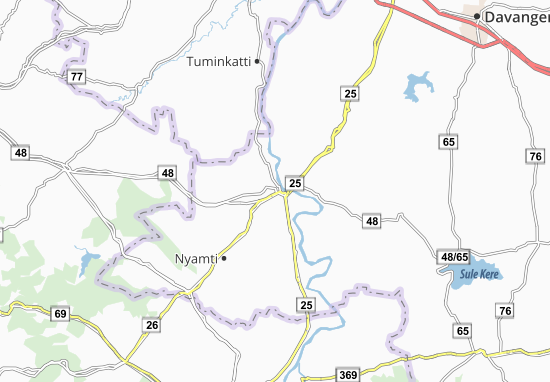 Honnali Map