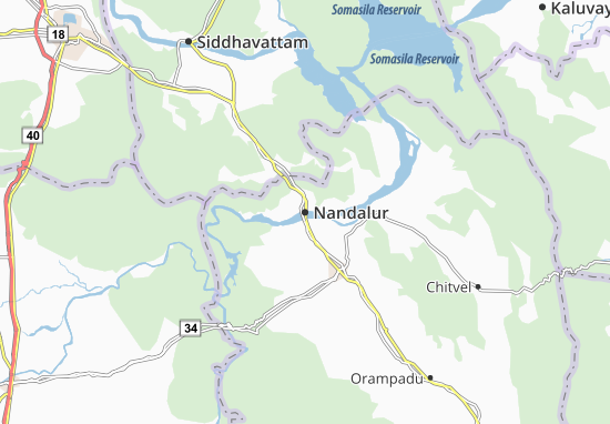 Karte Stadtplan Nandalur