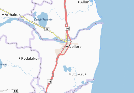 Kaart Plattegrond Nellore