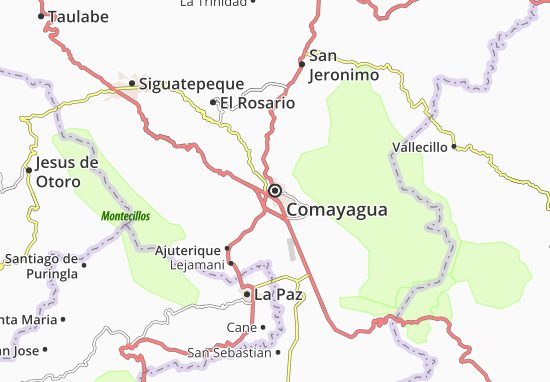 Kaart Plattegrond Comayagua