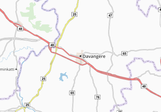 Karte Stadtplan Davangere