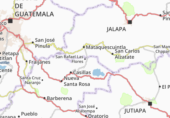 Kaart Plattegrond San Rafael Las Flores
