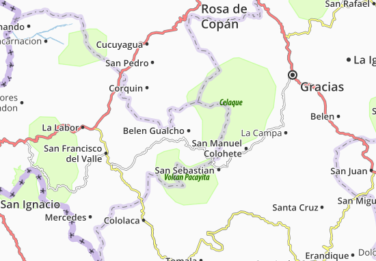 Karte Stadtplan Belen Gualcho