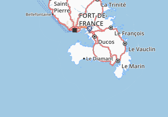 Karte Stadtplan Le Diamant