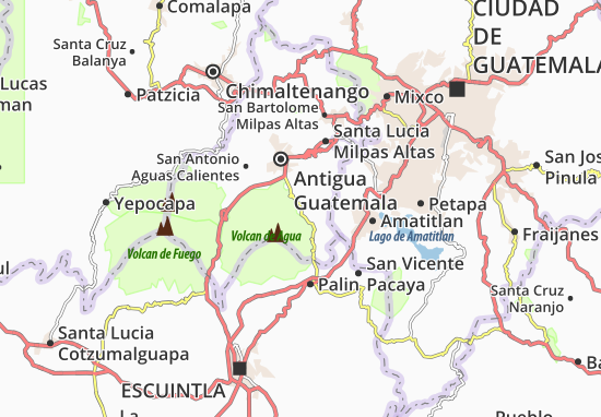 Kaart Plattegrond Santa Maria de Jesus