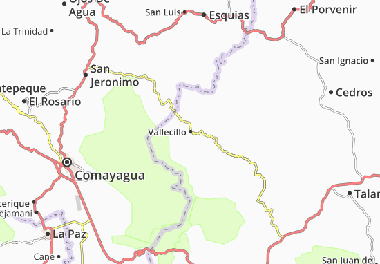 Kaart Plattegrond Vallecillo