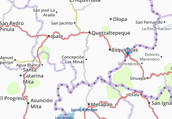 Concepción Las Minas Map