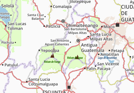 Kaart Plattegrond San Miguel Duenas