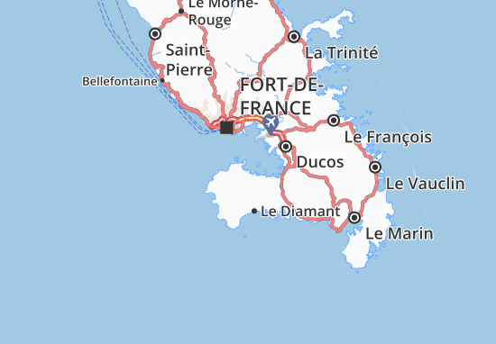 Karte Stadtplan Les Trois-Îlets