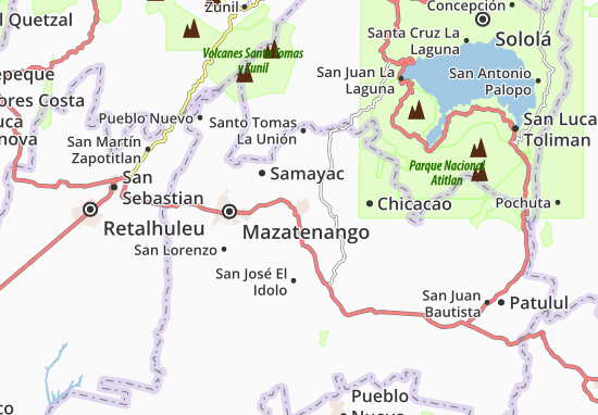 Kaart Plattegrond San Antonio Suchitepequez