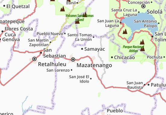 Kaart Plattegrond San Bernardino