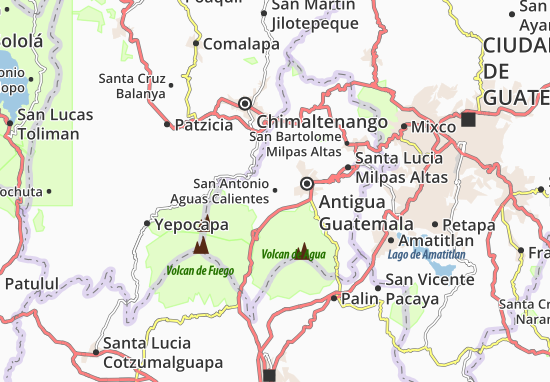 Karte Stadtplan San Antonio Aguas Calientes