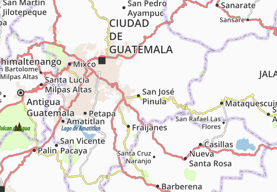 Kaart Plattegrond San José Pinula