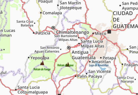 Carte-Plan Antigua Guatemala