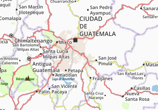 Kaart Plattegrond Santa Catarina Pinula