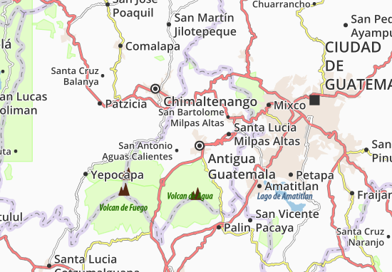 Kaart Plattegrond Jocotenango