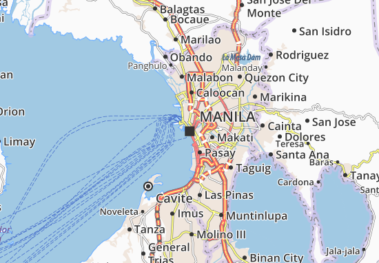 Mapa Plano Manila