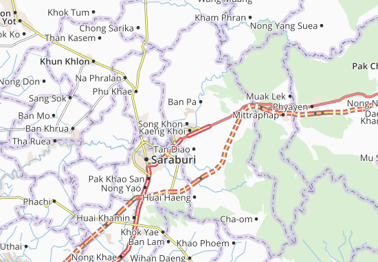 Karte Stadtplan Kaeng Khoi