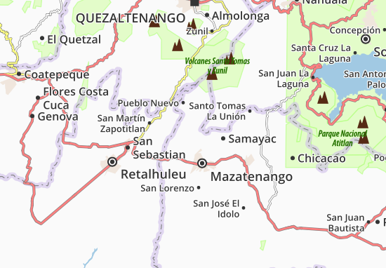 Karte Stadtplan San Francisco Zapotitlan