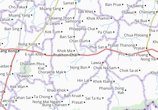 Karte Stadtplan Prakhon Chai