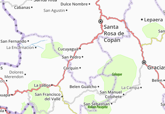 Kaart Plattegrond San Pedro
